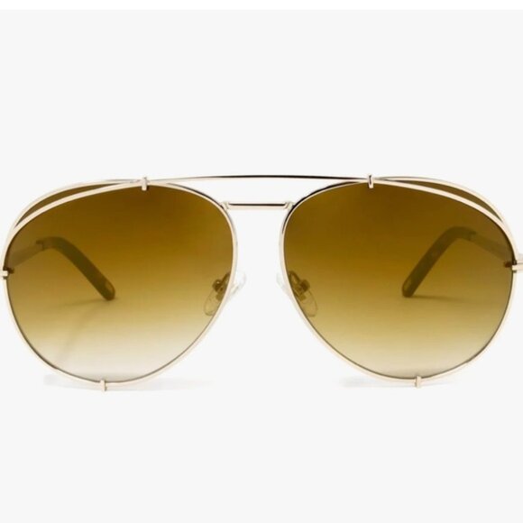Diff Eyewear Sunglasses KOKO Wire Aviators Dark Lens GD BN-22 NEW DIFF Gold Aviator KOKO GD-BG22 Sunglasses + Case | eBay main image 2